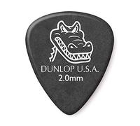 JIM DUNLOP - 417F200 Paquete de 24 púas Gator Grip 2,0 mm, negro