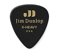 Jim Dunlop 483P03XH - Juego de 12 púas de celuloide extra pesadas, color negro