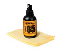 JIM DUNLOP | 654 Formula 65 Guitar Polish & Cleaner para Guitarras, formato spray de 4 OZ, con paño de microfibra