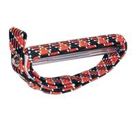 JIM DUNLOP Capo Elástico Guitarra Acústica, Negro y Naranja, Plato