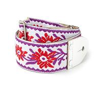 JIM DUNLOP Correa Guitarra Authentic Hendrix - Shreveport, Cuero, Blanco Rojo et Morado