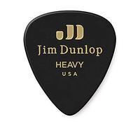 Jim Dunlop Púa negra de celuloide pesada, paquete de 72