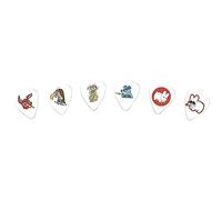 JIM DUNLOP Púas Blackline Alan Forbes, Saco de 6, Animals, Blanco, 0,60mm