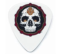JIM DUNLOP Púas Blackline II Alan Forbes, Saco de 36, Flame Skull, Blanco, 1mm