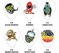 JIM DUNLOP Púas Dirty Donny, Saco de 36, Guitar Warrior, Blanco, 0,73mm