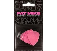 JIM DUNLOP Púas Fat Mike Custom Nylon 0,60mm, rosa, Saco de 6