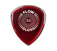 JIM DUNLOP Púas Flow Gloss 3,00mm Saco de 3, Rojo