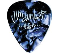 JIM DUNLOP Púas Genuine Celluloid Classic, Saco de 12, Azul Perlado, Flexible