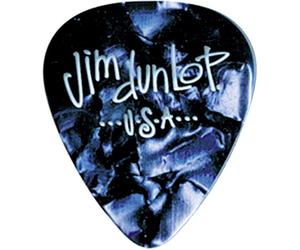 JIM DUNLOP Púas Genuine Celluloid Classic, Saco de 12, Azul Perlado, Flexible