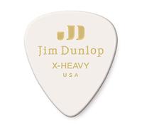 JIM DUNLOP Púas Genuine Celluloid Classic, Saco de 12, Blanco, extra duro