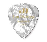 JIM DUNLOP Púas Genuine Celluloid Classic, Saco de 12, Blanco Perlado, extra duro