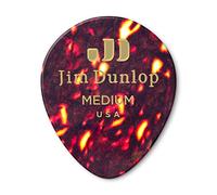 JIM DUNLOP Púas Genuine Celluloid Teardrop, Saco de 72, Marrón, medium