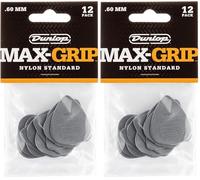 JIM DUNLOP Púas Max Grip 0,60mm Saco de 12 (Paquete de 2)