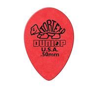 JIM DUNLOP Púas Tortex Pequeño Teardrop, Rojo, 0,50mm, Saco de 36