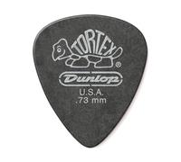 Dunlop Plectren Pitch Black Standard Tortex 073 - Lote de púas (12 unidades), color negro