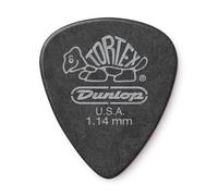 JIM DUNLOP Púas Tortex Pitch Black 1,14mm Saco de 12