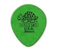 JIM DUNLOP Púas Tortex Teardrop, Saco de 72, Verde, 0,88 mm