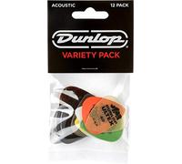 JIM DUNLOP Púas Variety Pack Acústica, Saco de 6, Ultex, tortex, Shell Celluloid, Nylon