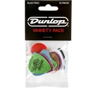 JIM DUNLOP Púas Variety Pack Electric, Saco de 12, Multicolor, Ultex, Tortex, Jazz III, Gator Grip, Max Grip