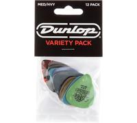 JIM DUNLOP Púas Variety Pack medium y duro, Saco de 12, Multicolor, tortex, celluloid, ultex, nylon, max grip et gator grip