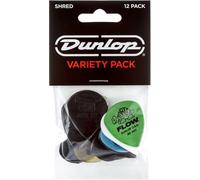 JIM DUNLOP Púas Variety Pack Tortex Shred, Saco de 12, Multicolor, ulex, tortex, delrin, flow, jazz III, Max grip