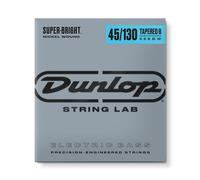JIM DUNLOP Super Bright - Cuerdas de níquel para bajo entorchadas y cónicas, 45-130 | 5 cuerdas (DBSBN45130T)