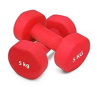 Jim Fitness - Juego de mancuernas hexagonales en goma Soft Touch, 2 mancuernas de 4 kg cada una