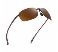 JIM HALO Deporte Gafas de Sol Para Hombre Mujer TR90 Sin Marco Borde Marco Irrompible Para Correr Pescar Béisbol Conducir Marrón