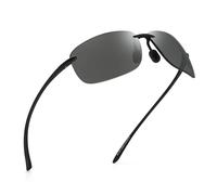 JIM HALO Deporte Gafas de Sol Para Hombre Mujer TR90 Sin Marco Borde Marco Irrompible Para Correr Pescar Béisbol Conducir Gris Claro