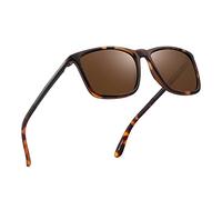 JIM HALO Gafas de Sol Polarizadas. Cómodas y Resistentes. Máxima Protección UV400. Para Hombre y Mujer. [Montura Carey - Lentes Marrones]