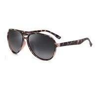 JIM HALO Gafas de Sol Polarizadas para hombre Mujere, Retro Conducción Pesca Tortuga Gris/Gris