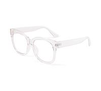 JIM HALO Gafas Filtro Luz Azul Grandes. Gafas Cómodas y Resistentes contra Pantallas y Monitores. Para Mujer y Hombre. [Transparente]