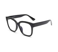 JIM HALO Gafas Filtro Luz Azul Grandes. Gafas Cómodas y Resistentes contra Pantallas y Monitores. Para Mujer y Hombre. [Negro]