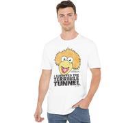 Jim Henson - Fraggle Rock Fraggle Rock Terrible Tunnel T Shirt, White Camiseta, Blanco, S Unisex Adulto