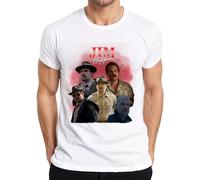 Jim Hopper Stranger Sheriff Hawkins Polizei Geschenk Serie 90s Bootleg - Camiseta para hombre, Blanco, XXL