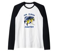 Jim James Jimothy Pop Art Diseño de Mapache Camiseta Manga Raglan