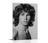 Jim Morrison - Lienzo impermeable para pared, impresión HD resistente a los rayos UV, adecuado para salas de estar y pasillos, es un gran regalo, estilo marco de 40 x 60 cm