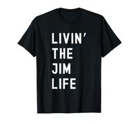 Jim viviendo la Vida de Jim Nombre Divertido Camiseta gráfica económica