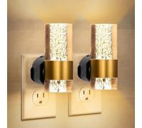 JIMACRO 2 Piezas Luz Noche Infantil Enchufe, Luz Noche Sensor Movimiento, Blanco Cálido 3000K LuzNoche Infantil Pared Para Pasillos, Baños, Escaleras y Dormitorios