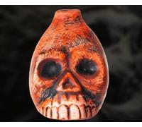 JIMACRO Silbato Azteca de La Muerte, 125+Db Aztec Death Whistle con Borsa, Silbato de La Muerte Azteca per Festa Regalo di Halloween (Naranja)