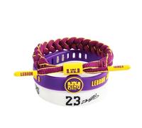 JIMCOM NBA - Pulsera de baloncesto, diseño de estrella de fútbol de acero inoxidable, pulsera de silicona para deportes al aire libre, Purple 23, gel de sílice, No es una piedra preciosa