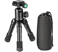 JIMCOM Trípode de viaje compacto con una altura de 16,5 pulgadas, trípode de cámara de aluminio ligero, libremente retráctil, para macro, fotografía, vídeo, etc., con cabeza de bola panorámica de 360° y parte trasera portátil