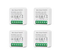 JIMEIDA 4 Pack Smart Lichtschalter Mini Module DIY,Smart Life Kompatibel mit Tuya App,Alexa und Google Home,Neutralleiter erforderlich