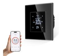 JIMEIDA Termostato inteligente calefacción cámara de calefacción por suelo radiante negro con Alexa Echo, Cámara de temperatura Asistente de Google para calefacción eléctrica y control de temperatura