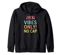 Jimena Vibes Only! No Cap Custom Women Girls Funny Sudadera con Capucha