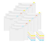Jimenez 12 Piezas Organizador de Álbumes de Recortes, Sobres, Bolsillos de Almacenamiento, Fundas para Almacenar Papel de 12 X 12 Pulgadas, con 60 Etiquetas Adhesivas