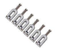 Jimenez 6 Piezas de Metal en Forma de U Puente de Guitarra SillíN Bola Rodillo Cuerda TréMolo Puente Cola Sillines para Guitarra EléCtrica, Plata