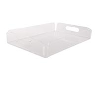 Jimenez Bandeja de AcríLico Transparente de Bocadillo de AcríLico Placa de Almacenamiento Multifuncional Bandeja de Toalla de BañO