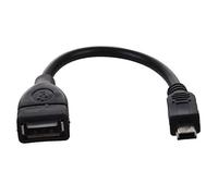 Jimenez Cable Mini USB OTG para Usar memorias, Discos Duros Negro