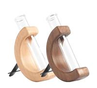 Jimenez Clip de Ventilación para Florero de Coche, Florero Coche 2 Piezas,Clip de Ventilación de Florero de Madera para Coche, Florero de Coche para Adorno de Ventilación de Aire de Coche